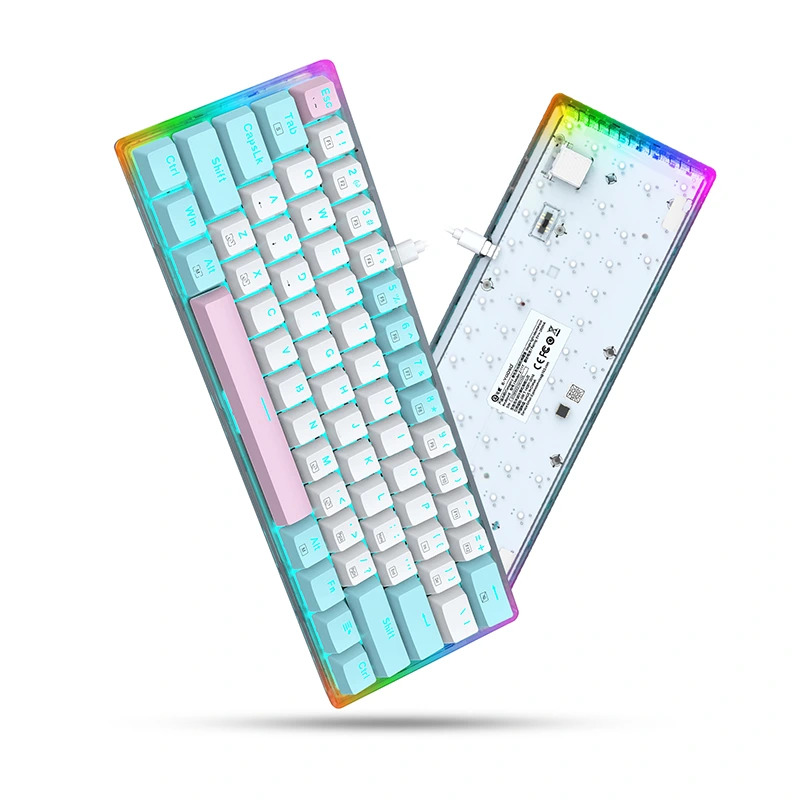 61 Schlësselen Wired Mini mechanesch Spillerinne Keyboard