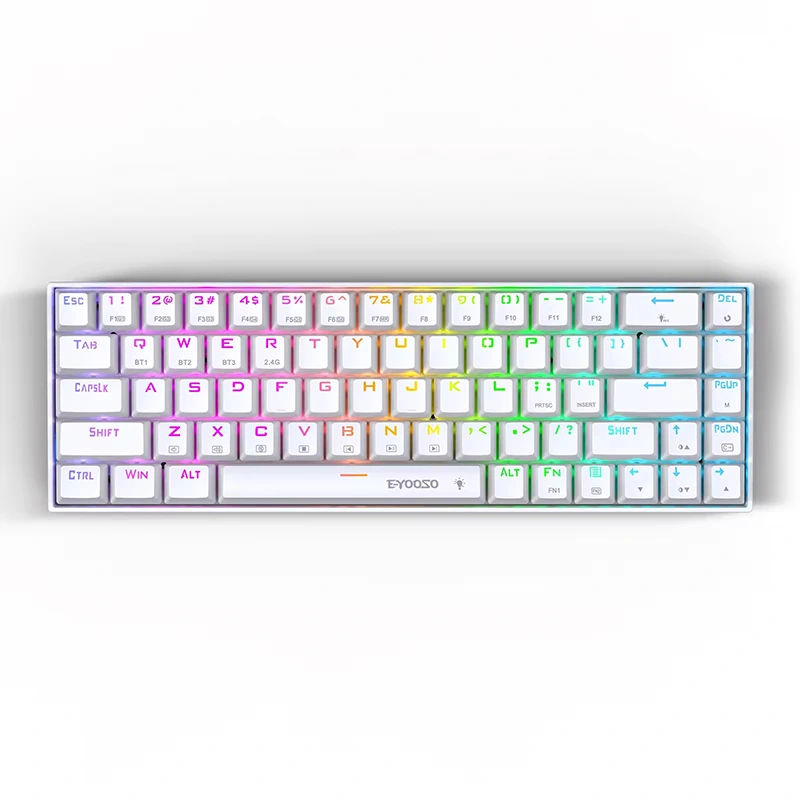 68 Key RGB Wireless BT 2.4GHz Mechanical Gaming Keyboard