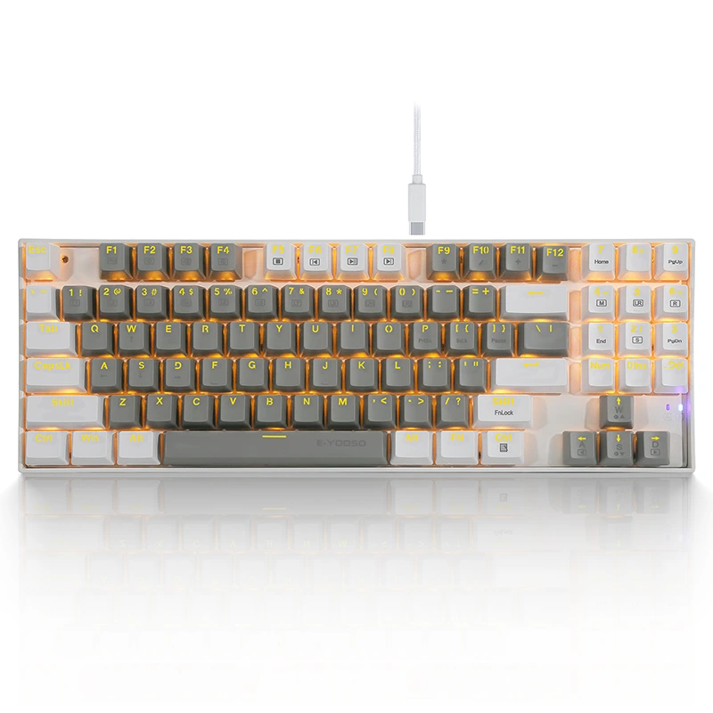 89 Schlësselen LED Wired Gaming mechanesch Keyboard