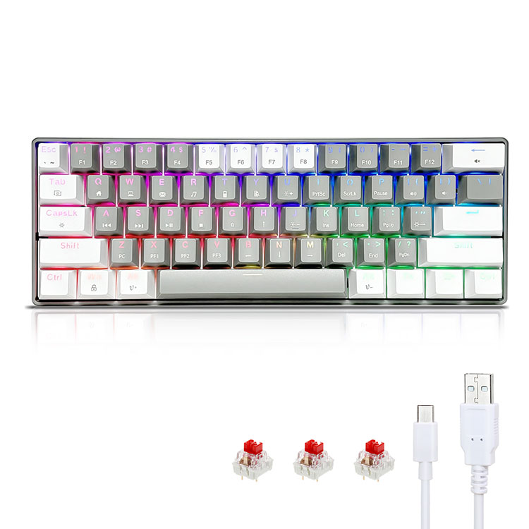 Portable 60% RGB mechanesch Gaming Keyboard