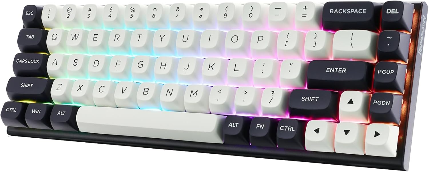 Wäiss / Blo-Schwaarz K701 Rapid Trigger 60% Wired Magnéitescht Schalter mechanesch Gaming Keyboard
