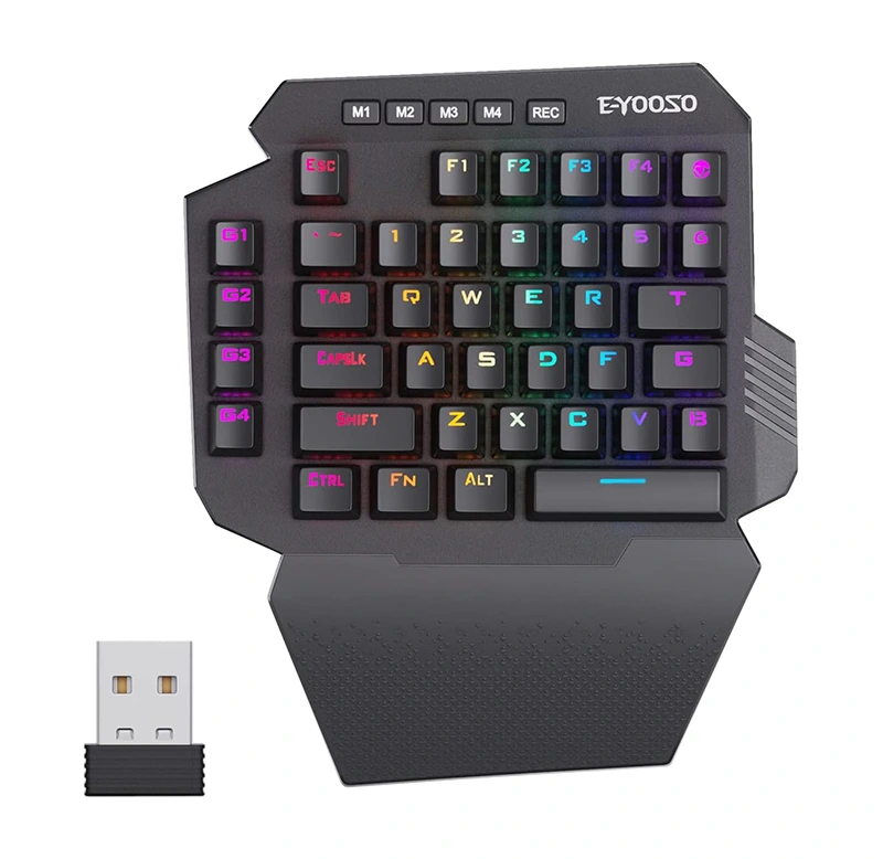 Wireless 2.4G 44 Schlëssel mechanesch Gaming Keyboard