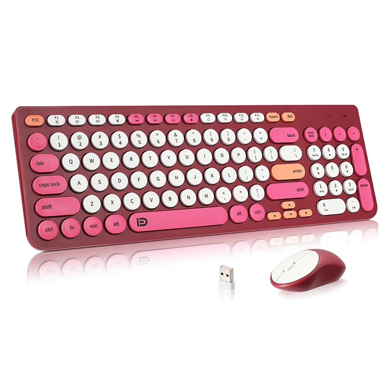 Wireless Tastatur an Maus Combo mat ronnen Keycaps 2.4Ghz